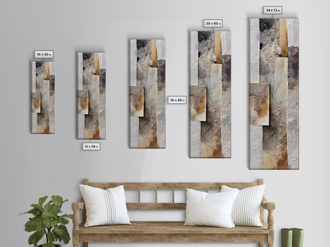 Textured Neutral Abstraction Canvas Print, Art, Ai Art, Living Room Decor, Abstract Art, Home Decor, Gallery Decor, ART-1x3-1