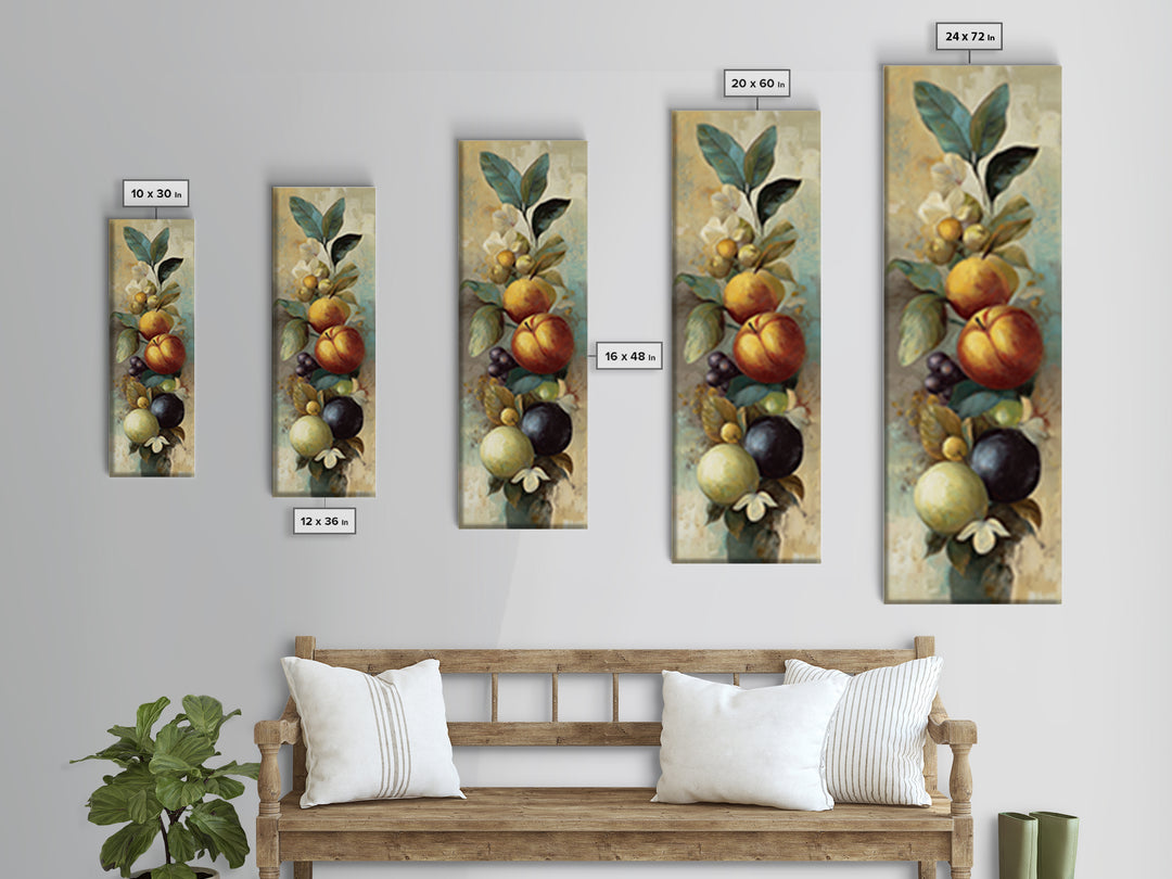 Bold Pop Fruit Composition Canvas Print, Art, Wall Art for Mom, Living Room Decor, Fine Art, Wood Wall Art, Prints Wall Art, ART-1x3-100