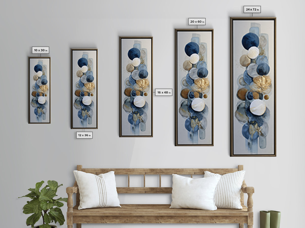Modern Sculptural Shapes Rendered as Painted Forms Canvas Print, Art, Wood Wall Art, Living Room Decor, Fine Art, ART-1x3-18