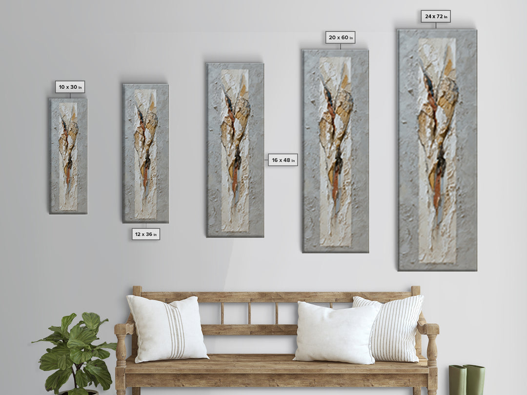 Textured Neutral Abstraction Canvas Print, Art, Textured Painting, Living Room Decor, Abstract Art, Digital Wall Art, ART-1x3-25