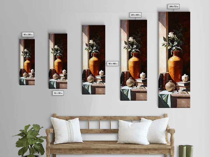 Sunlit Interior Still Life Canvas Print, Art, Ai Art, Living Room Decor, Fine Art, Home Decor, Gallery Decor, ART-1x3-26