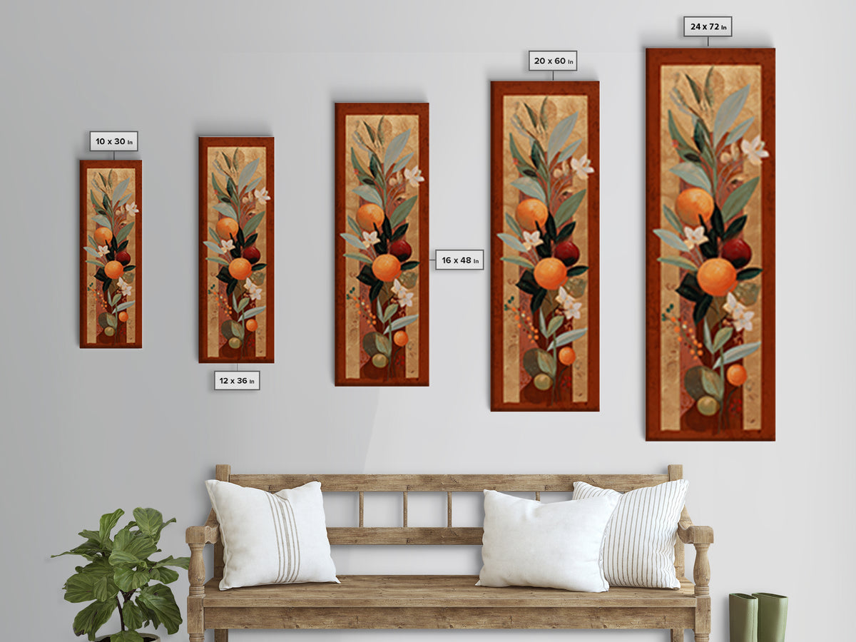 Bold Pop Fruit Composition Framed Canvas Print, Art, Digital Art, Living Room Decor, Oil Painting, Abstract Art, ART-1x3-76