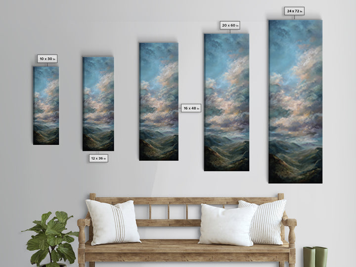 Quiet Mountain Scene Canvas Print, Art, Gallery Decor, Living Room Decor, Fine Art, Contemporary Art, Wall Art, ART-1x3-77
