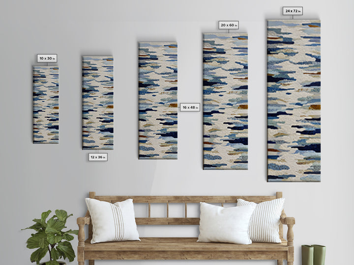 Abstract Water Forms Framed Canvas Print, Art, Wall Art Prints, Living Room Decor, Fine Art, Ai Art, Textured Wall Art, ART-1x3-79