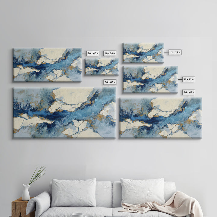 Abstract Water Forms Framed Canvas Print, Art, Room Decor, Living Room Decor, Abstract Art, Art Commission, Digital Wall Art, ART-2x1-15