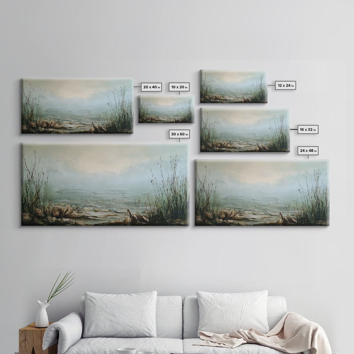 Surreal Dream Landscape Canvas Print, Art, Printable Wall Art, Living Room Decor, Watercolor Art, Canvas Art, ART-2x1-31