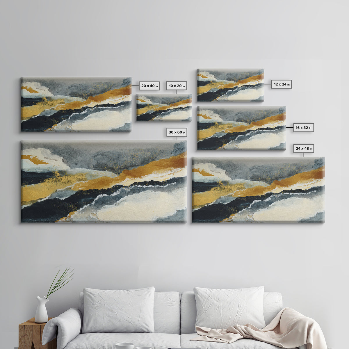 Simple Monochrome Figure Study Canvas Print, Art, Minimalist Decor, Living Room Decor, Oil Painting, Large Wall Art, ART-2x1-32