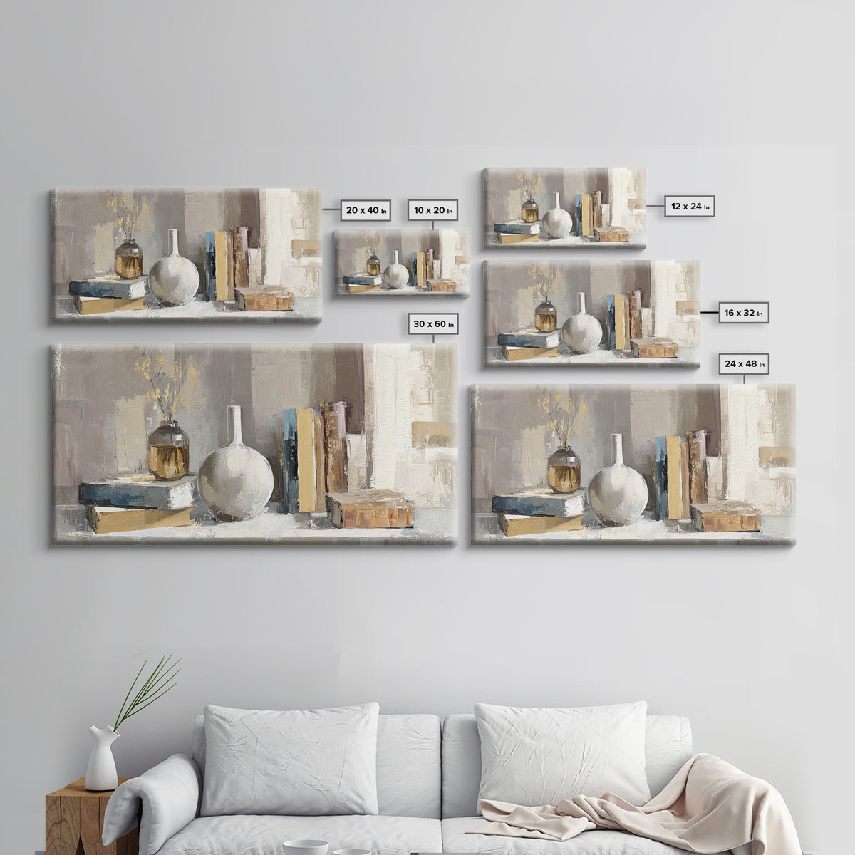 Sunlit Interior Still Life Framed Canvas Print, Art, Modern Decor, Living Room Decor, Fine Art, Art Prints, Digital Art, ART-2x1-34