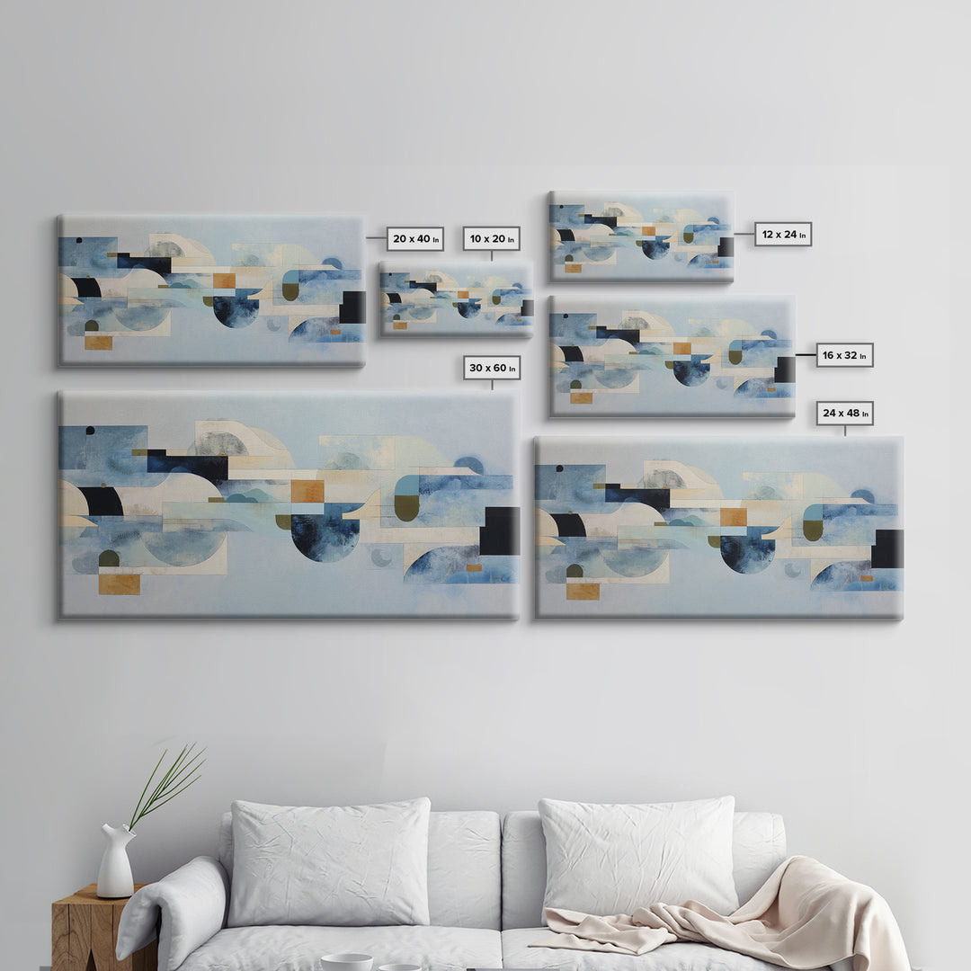 Abstract Water Forms Canvas Print, Art, Living Room Decor, Fine Art, Art Nouveau, Framed Wall Art, Canvas Wall Art, ART-2x1-39