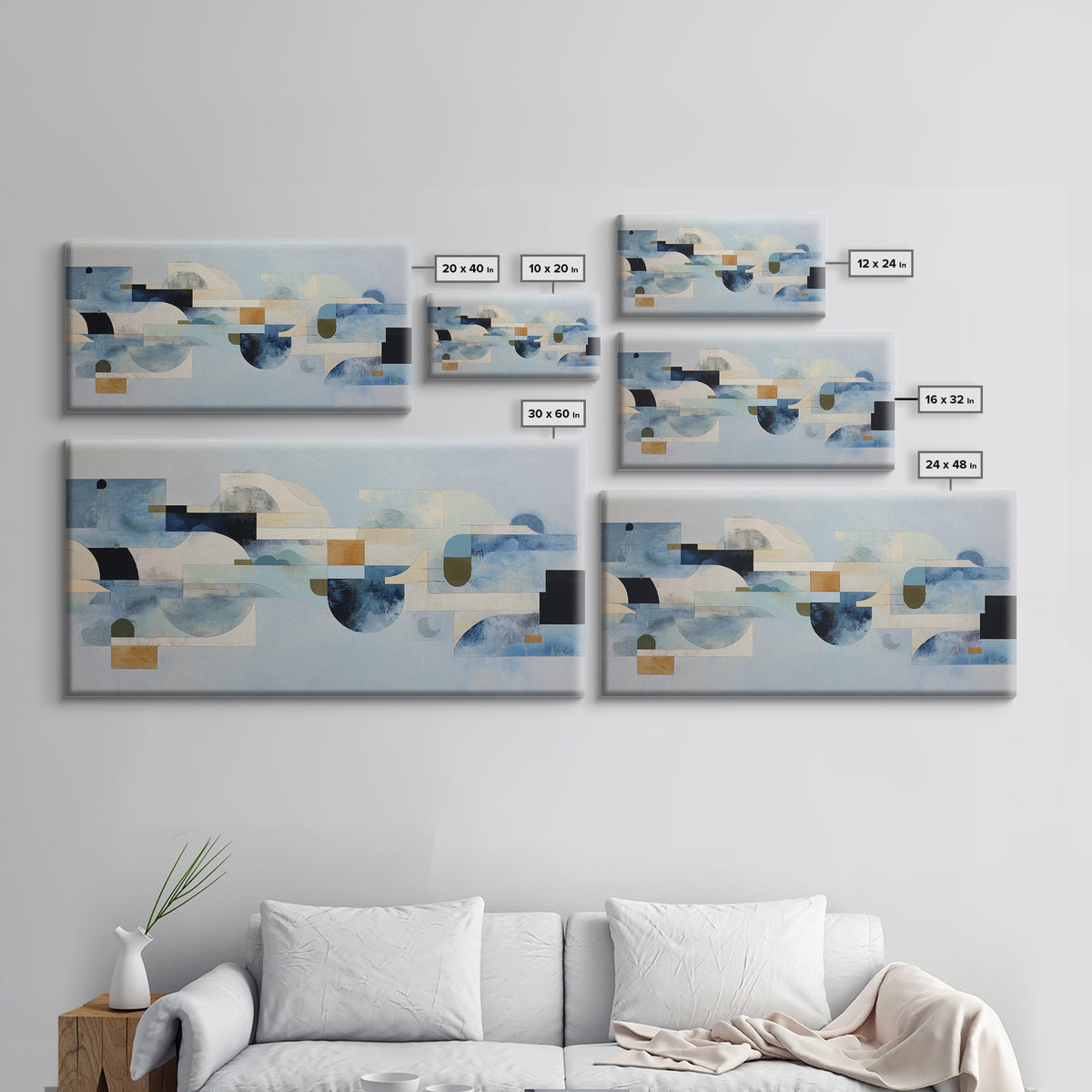 Abstract Water Forms Canvas Print, Art, Living Room Decor, Fine Art, Art Nouveau, Framed Wall Art, Canvas Wall Art, ART-2x1-39