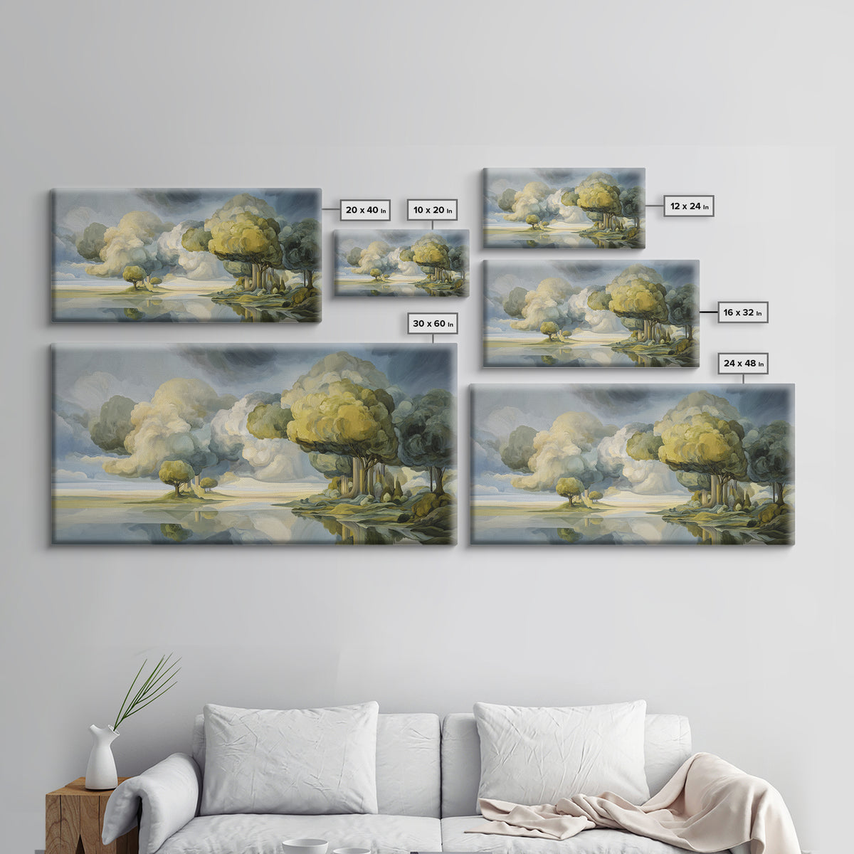 Surreal Dream Landscape Framed Canvas Print, Art, Large Wall Art, Living Room Decor, Fine Art, Prints Wall Art, ART-2x1-55