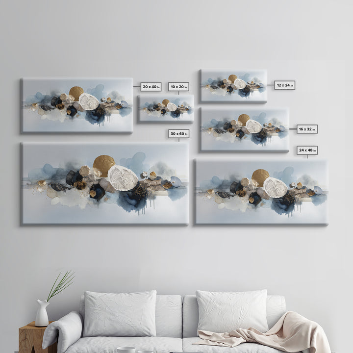 Modern Sculptural Shapes Rendered as Painted Forms Canvas Print, Art, Contemporary Art, Living Room Decor, Abstract Art, ART-2x1-74