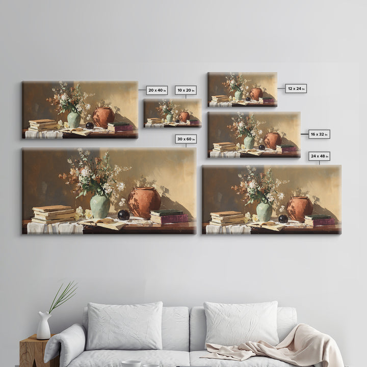 Sunlit Interior Still Life Canvas Print, Art, Room Decor, Living Room Decor, Fine Art, Art Commission, Digital Wall Art, ART-2x1-82