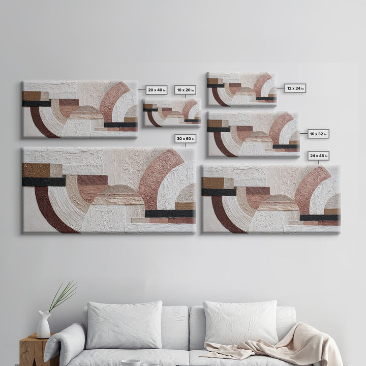 Textured Neutral Abstraction Framed Canvas Print, Art, Fine Art Print, Living Room Decor, Abstract Art, Digital Art, ART-2x1-9