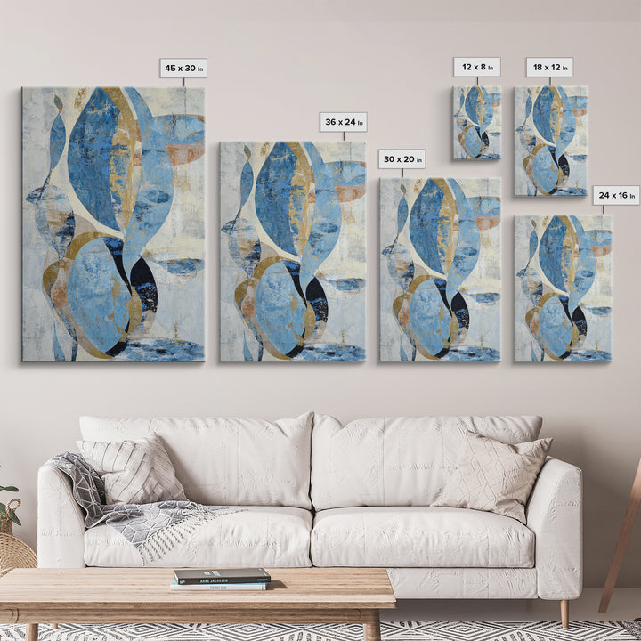 Abstract Water Forms Framed Canvas Print, Art, Canvas Art, Living Room Decor, Abstract Art, Horizontal Wall Art, ART-2x3-3