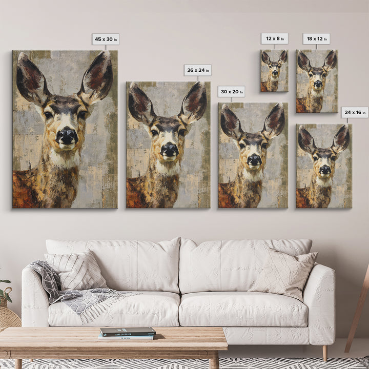 Elegant Animal Portrait Canvas Print, Art, Statement Artwork, Living Room Decor, Fine Art, Digital Art, Printable Wall Art, ART-2x3-50