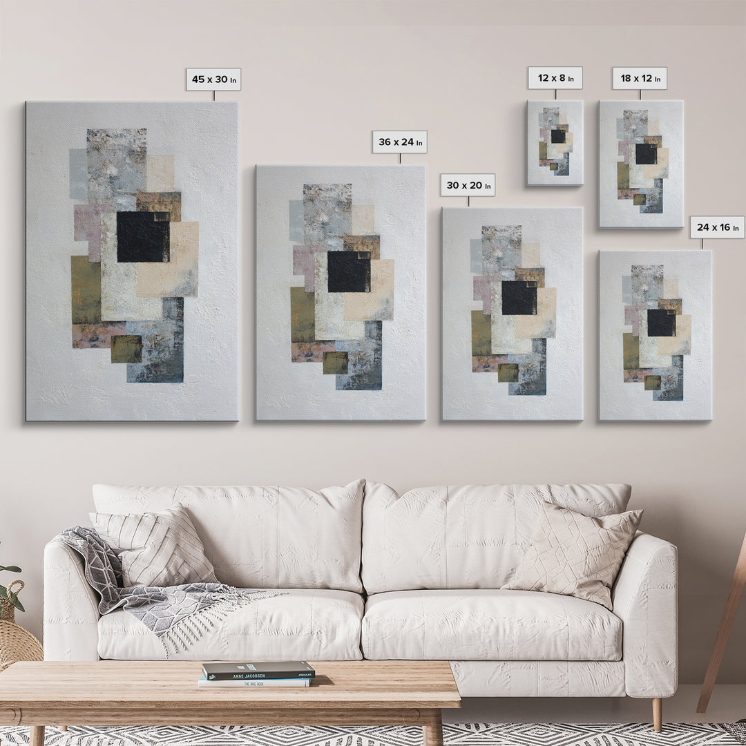 Geometric Color Study Canvas Print, Art, Art Prints, Living Room Decor, Fine Art, Framed Wall Art, Canvas Wall Art, ART-2x3-65