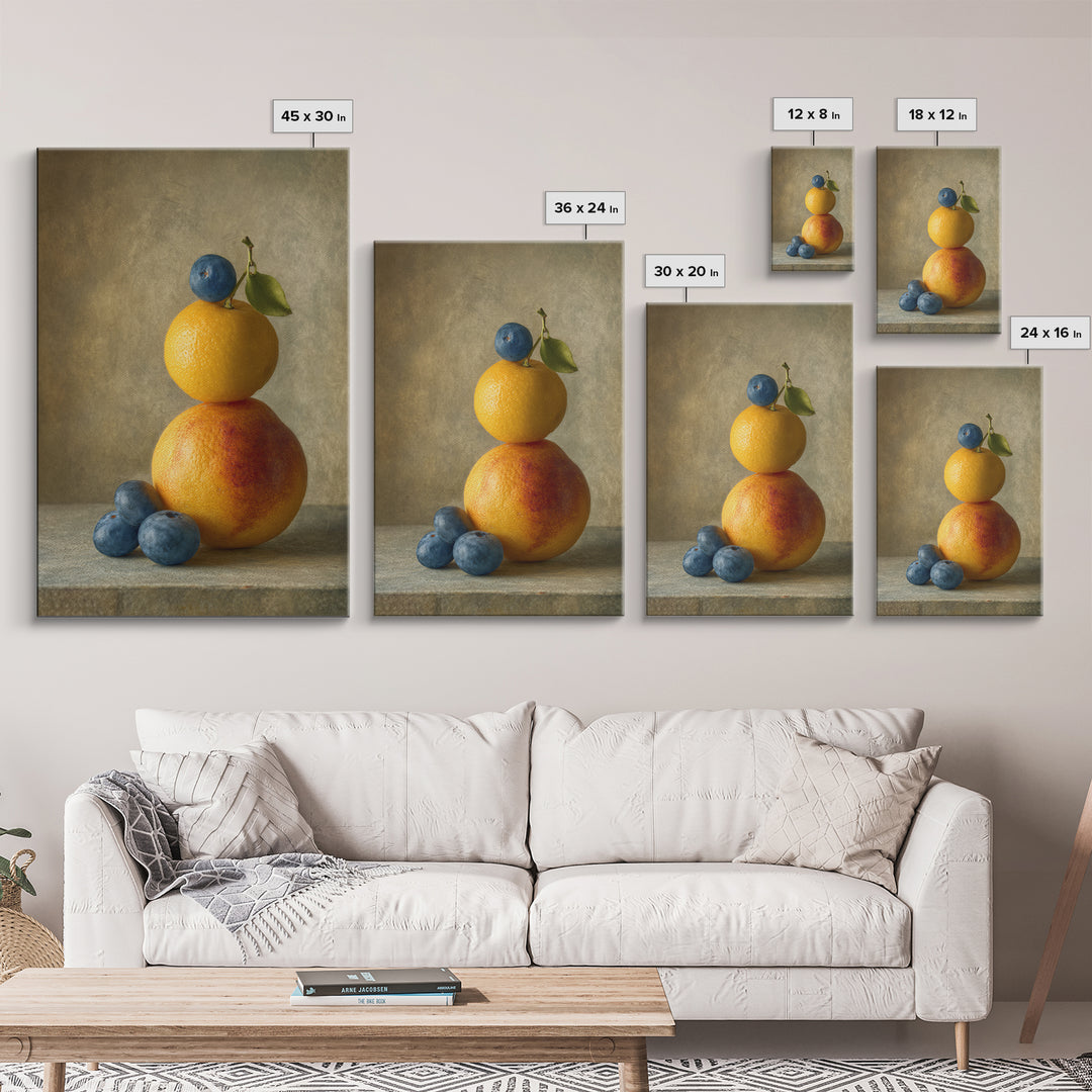 Bold Pop Fruit Composition Canvas Print, Art, Wall Decor, Living Room Decor, Oil Painting, Wall Art, Art Prints, ART-2x3-72