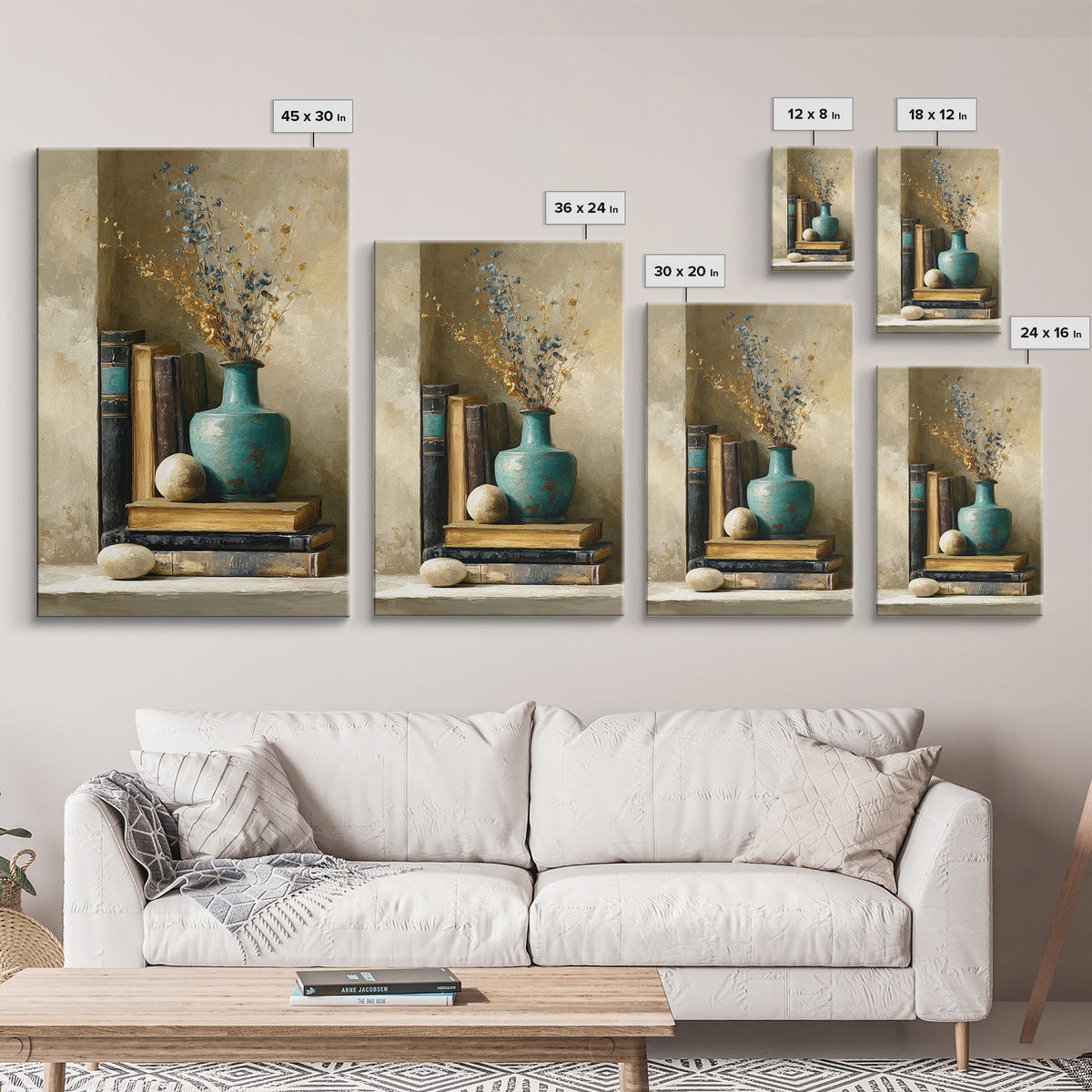 Sunlit Interior Still Life Framed Canvas Print, Art, Art Prints, Living Room Decor, Fine Art, Framed Wall Art, ART-2x3-94
