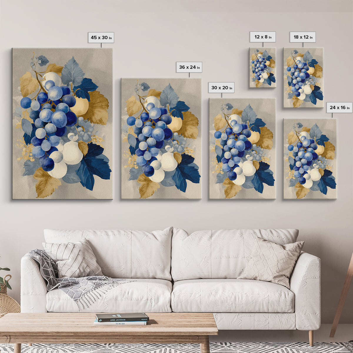 Bold Pop Fruit Composition Canvas Print, Art, Contemporary Art, Living Room Decor, Fine Art, Art Deco, Original Art, ART-2x3-96