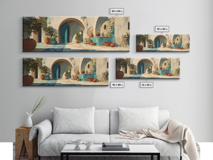 Architectural Archway in Warm Mediterranean Light Canvas Print, Art, Art Print, Living Room Decor, Fine Art, ART-3x1-38