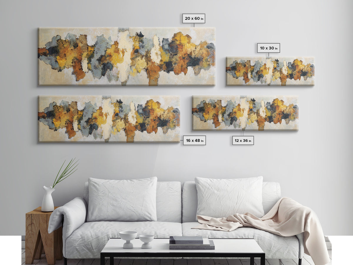 Contemporary Abstract with Layered Pigments and Energetic Canvas Print, Art, Wall Art for Mom, Living Room Decor, Abstract Art, ART-3x1-66