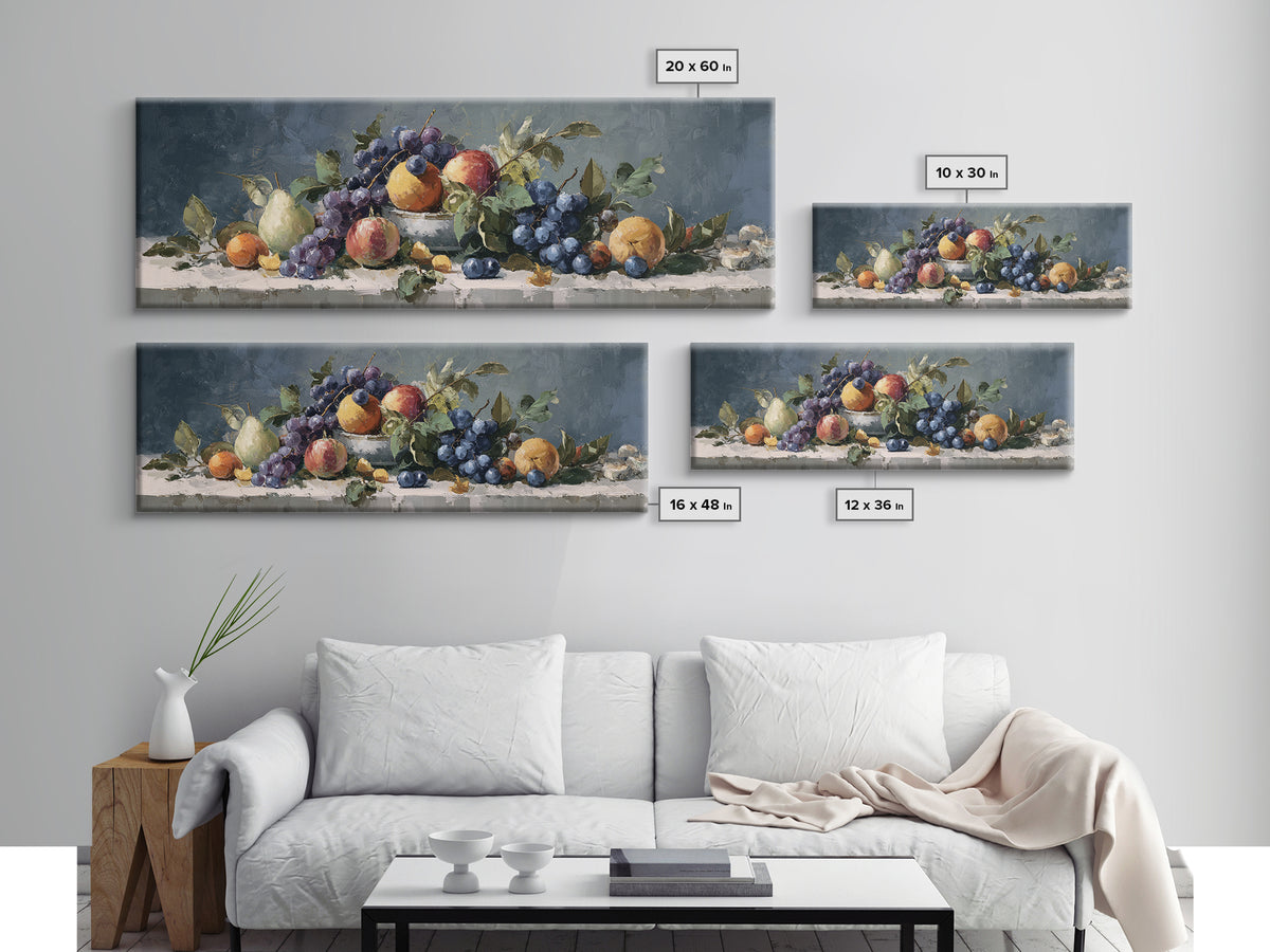 Bold Pop Fruit Composition Canvas Print, Art, Wood Wall Art, Living Room Decor, Fine Art, Modern Decor, Fine Art Print, ART-3x1-8