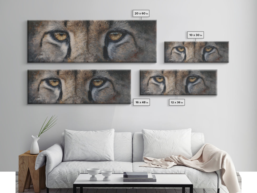 Elegant Animal Portrait Framed Canvas Print, Art, Art Commission, Living Room Decor, Fine Art, Black Art, Framed Art, ART-3x1-82