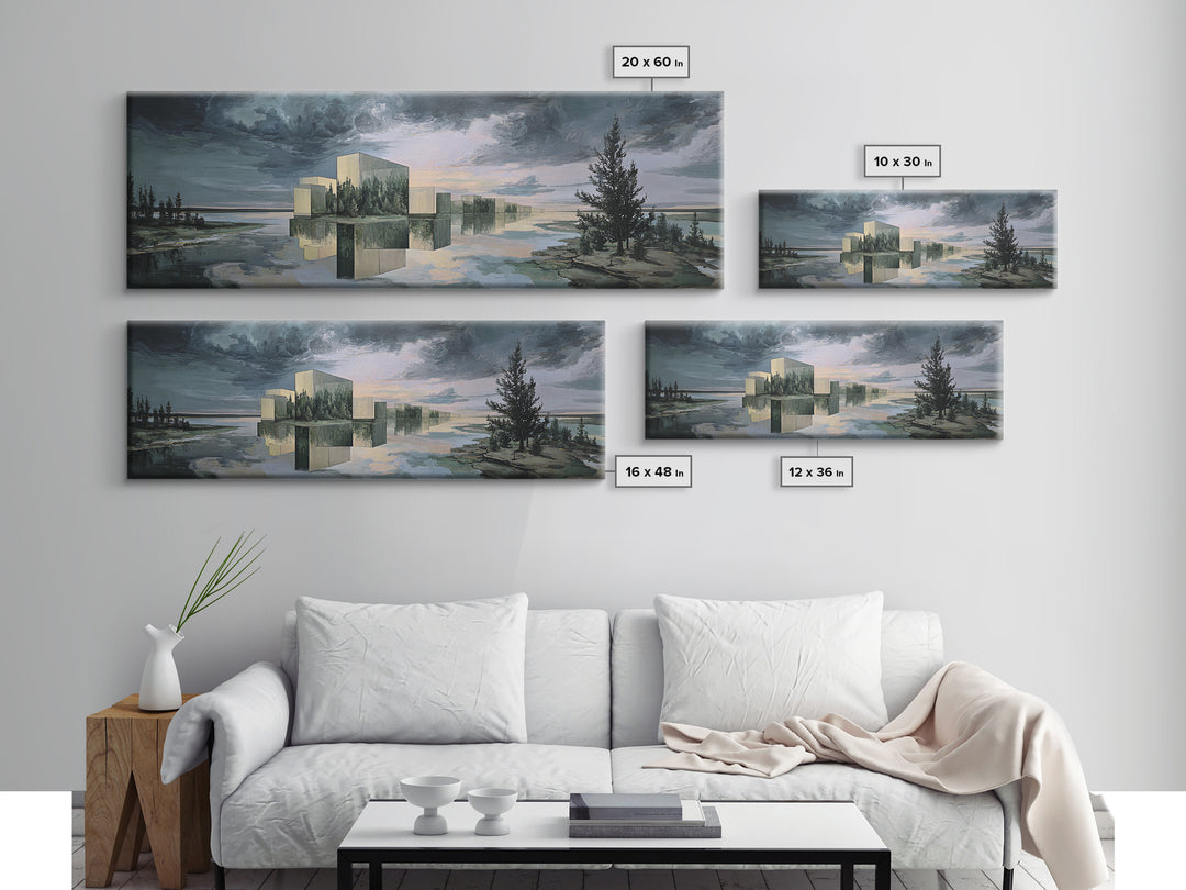 Surreal Dream Landscape Framed Canvas Print, Art, Gallery Decor, Living Room Decor, Oil Painting, Contemporary Art, ART-3x1-99
