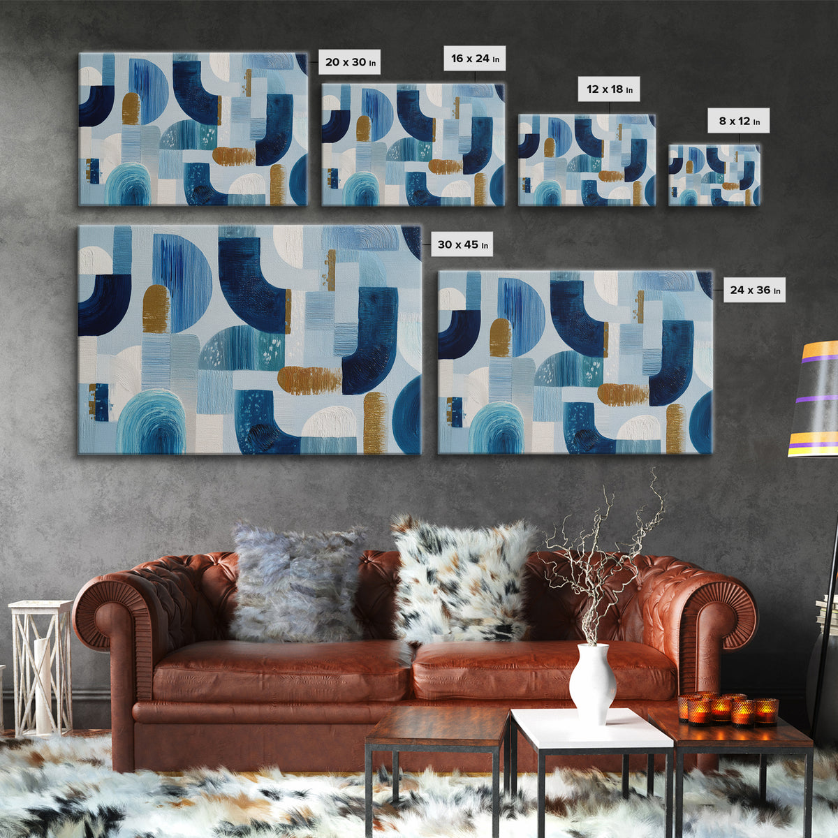 Abstract Water Forms Framed Canvas Print, Art, Wall Art Prints, Living Room Decor, Fine Art, Ai Art, Textured Wall Art, ART-3x2-23