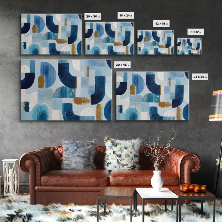 Abstract Water Forms Framed Canvas Print, Art, Wall Art Prints, Living Room Decor, Fine Art, Ai Art, Textured Wall Art, ART-3x2-23