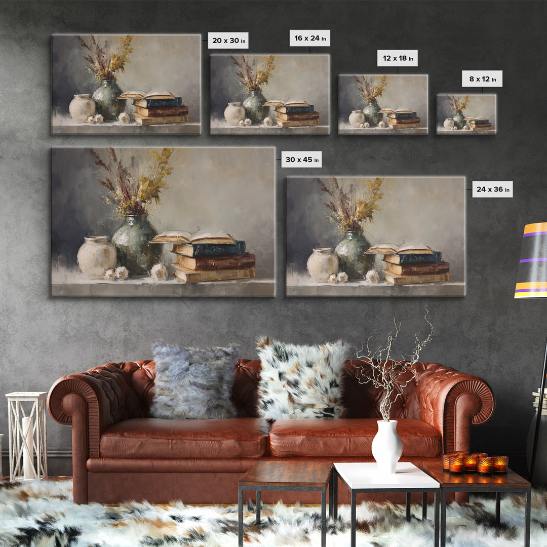 Sunlit Interior Still Life Canvas Print, Art, Art Commission, Living Room Decor, Fine Art, Black Art, Framed Art, ART-3x2-66