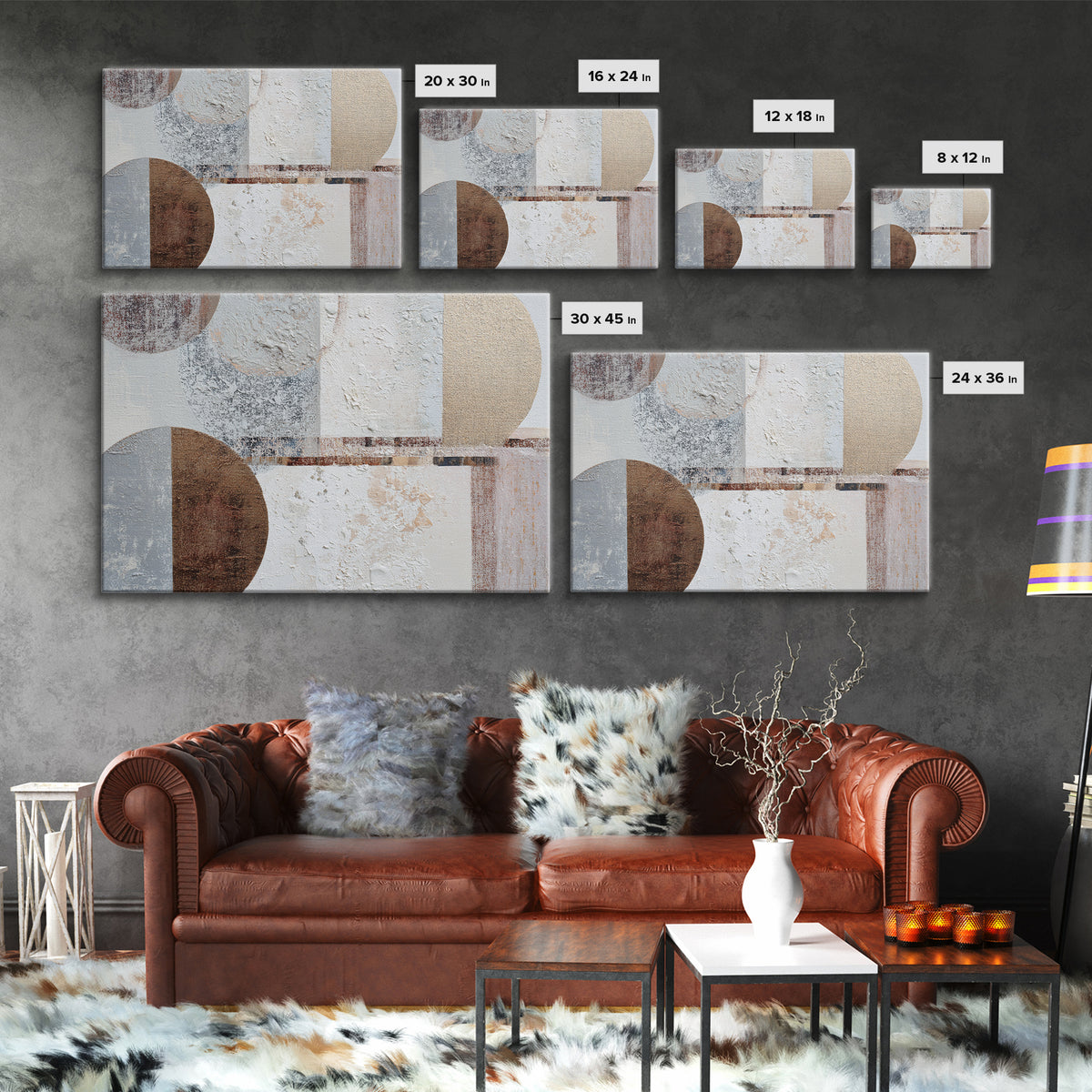 Textured Neutral Abstraction Canvas Print, Art, Black Art, Living Room Decor, Fine Art, Wall Decor, Neutral Decor, ART-3x2-89