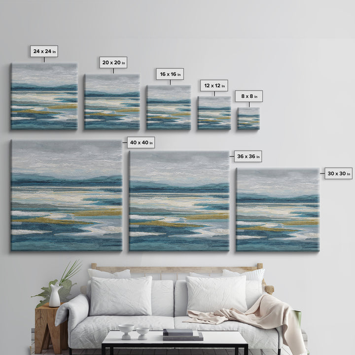 Abstract River Bends Canvas Print, Above Sofa Art, Textured Wall Art, Living Room Decor, Abstract Art, Statement, ASA-1x1-23
