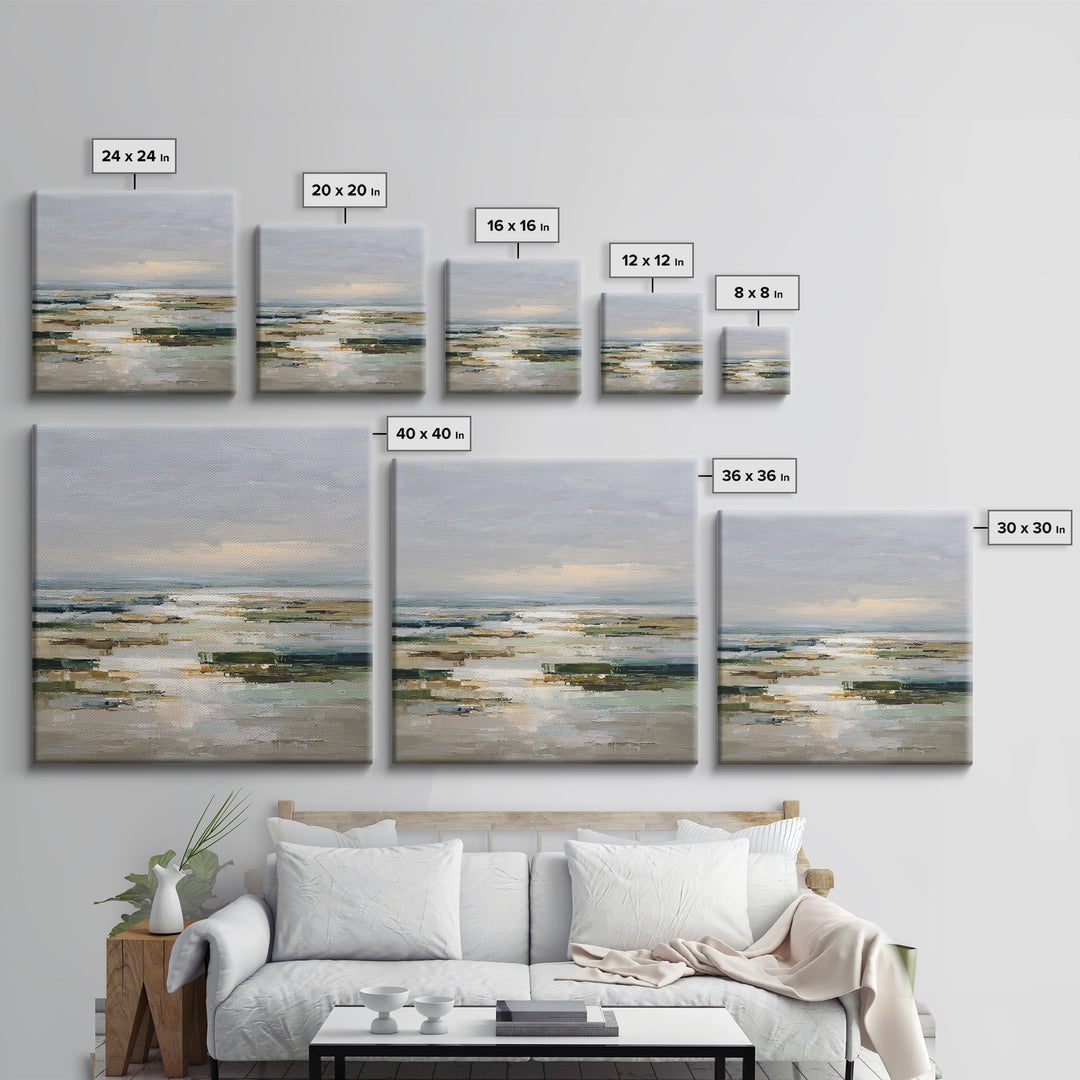 Oversized Abstract Landscape Canvas Print, Above Sofa Art, Modern Art, Living Room Decor, Fine Art, Statement, Art Print, ASA-1x1-25