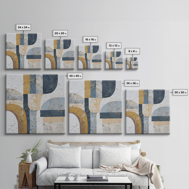 Textured Plaster Abstract Canvas Print, Above Sofa Art, Watercolor Painting, Living Room Decor, Abstract Art, Statement, ASA-1x1-35