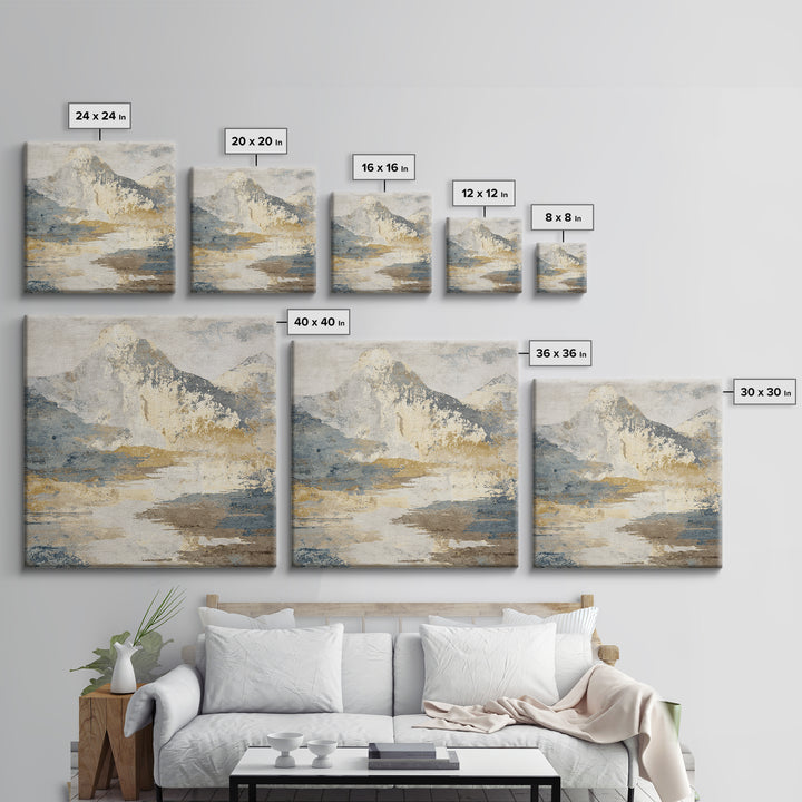 Sunlit Rolling Hills Canvas Print, Above Sofa Art, Gallery Decor, Living Room Decor, Fine Art, Statement, Minimalist Decor, ASA-1x1-89