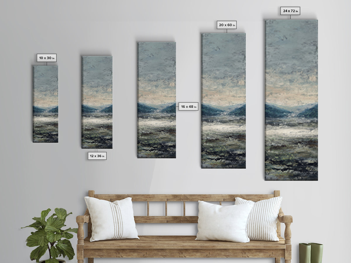 Gallery Style Landscape with Expansive Negative Space Canvas Print, Above Sofa Art, Bauhaus Print, Living Room Decor, Statement, ASA-1x3-12