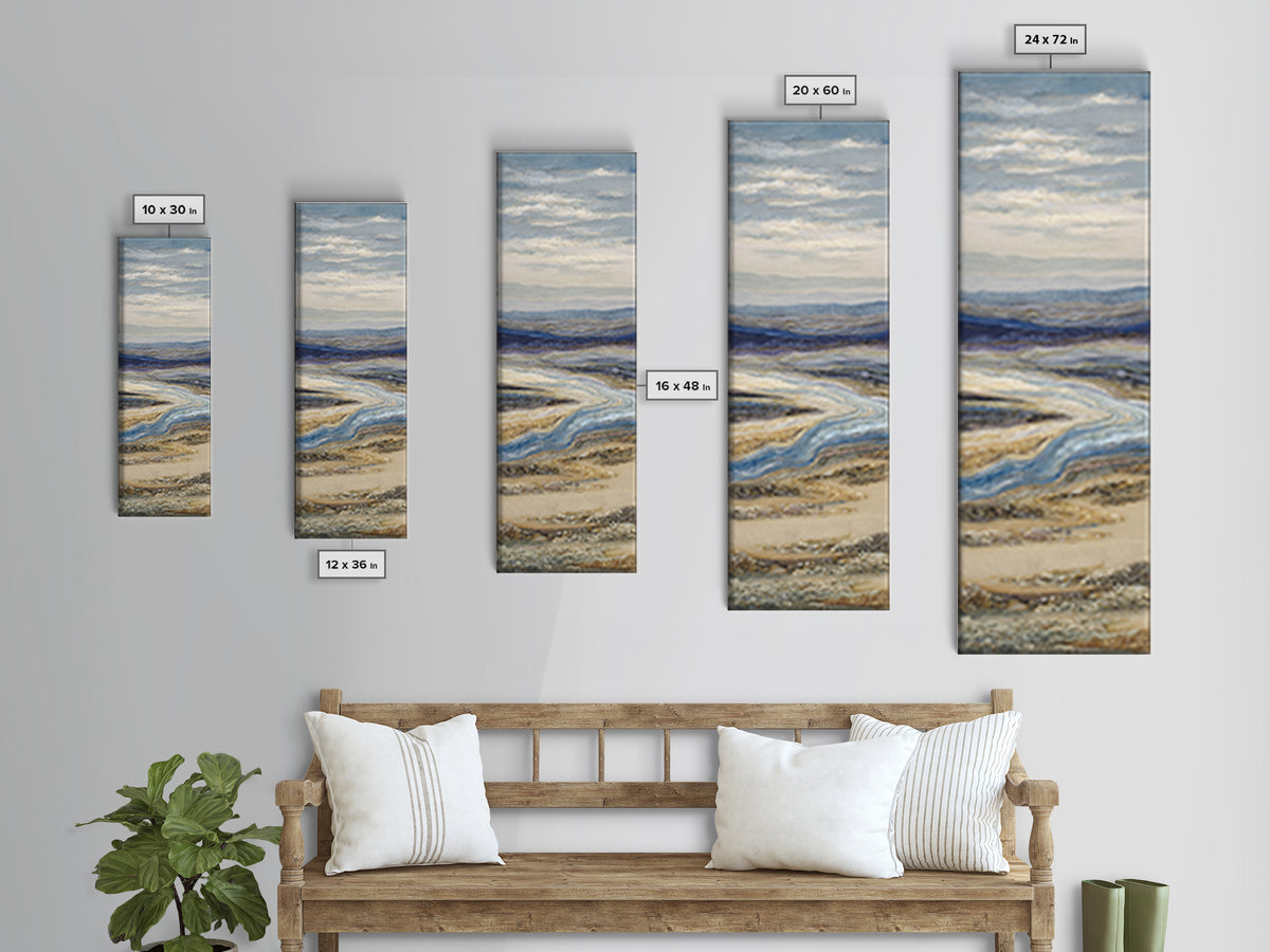 Abstract River Bends Canvas Print, Above Sofa Art, Fine Art Print, Living Room Decor, Abstract Art, Statement, ASA-1x3-35