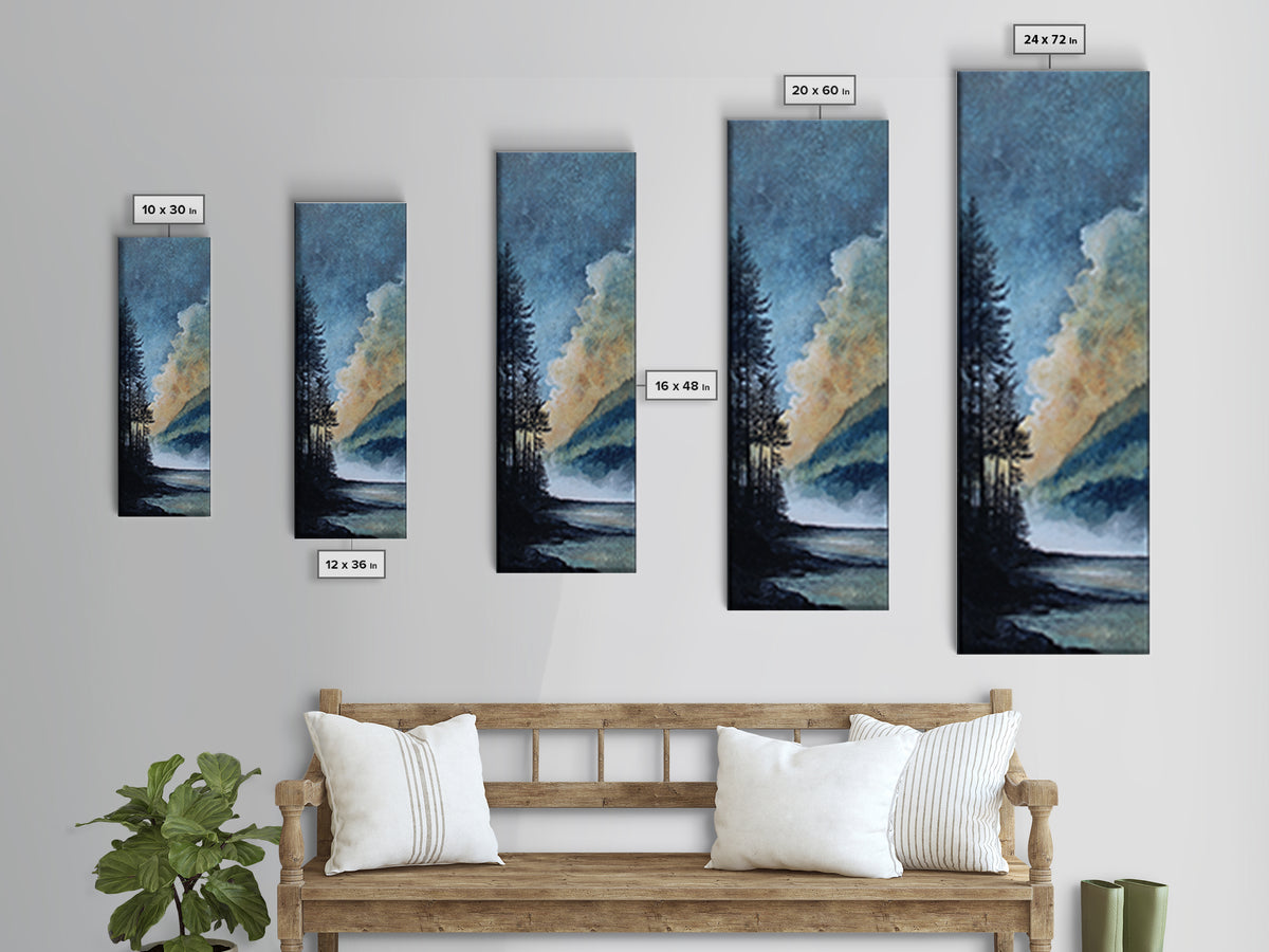 Gallery Style Landscape with Expansive Negative Space Canvas Print, Above Sofa Art, Modern Decor, Living Room Decor, Statement, ASA-1x3-36