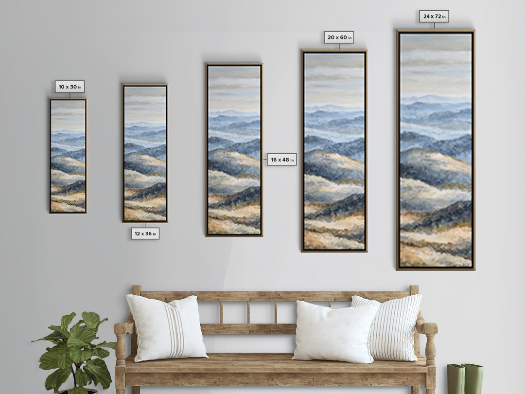 Sunlit Rolling Hills Canvas Print, Above Sofa Art, 3 Piece Wall Art, Living Room Decor, Fine Art, Statement, Neutral Decor, ASA-1x3-5