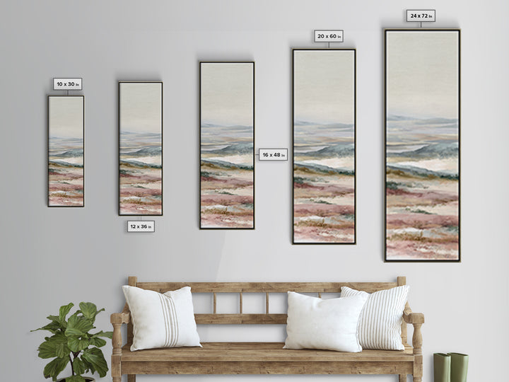 Sunlit Rolling Hills Framed Canvas Print, Above Sofa Art, Coastal Decor, Living Room Decor, Fine Art, Statement, Luxury Decor, ASA-1x3-53