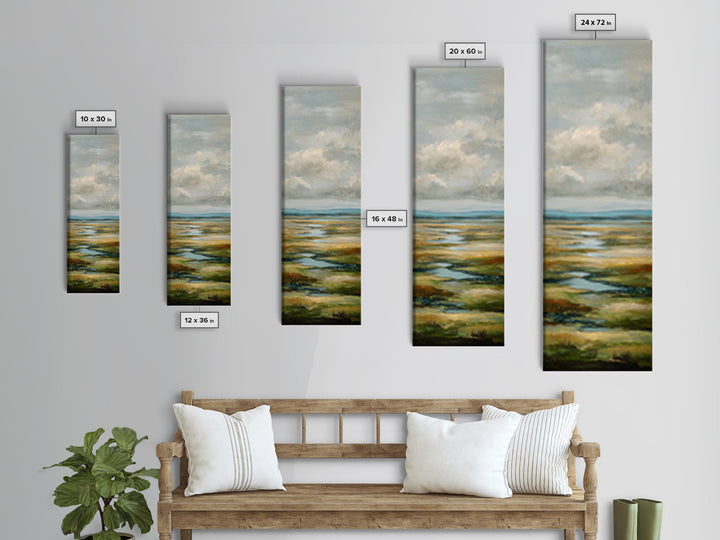 Oversized Abstract Landscape Framed Canvas Print, Above Sofa Art, Modern Decor, Living Room Decor, Fine Art, Statement, ASA-1x3-61