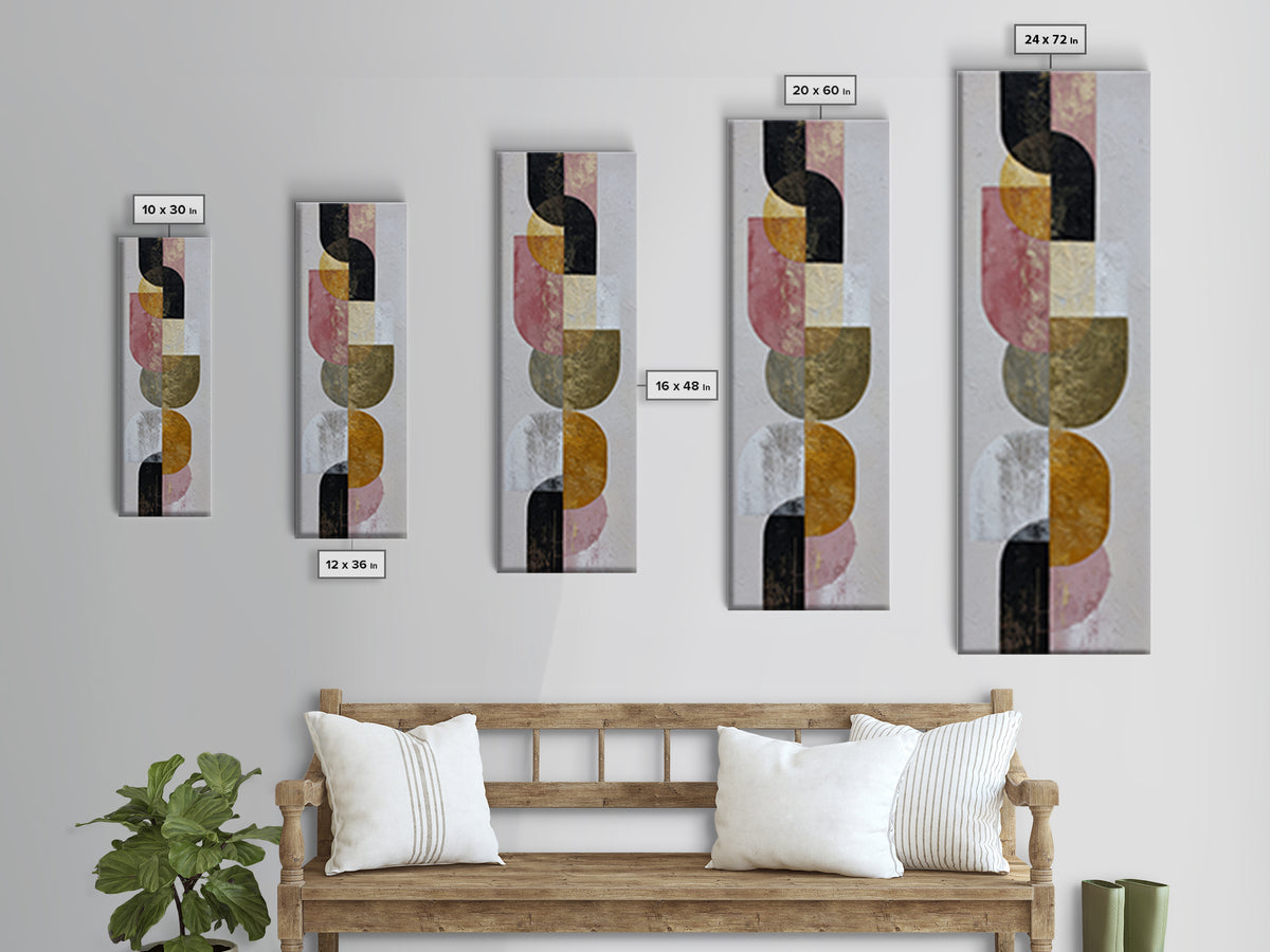 Textured Plaster Abstract Framed Canvas Print, Above Sofa Art, Abstract Wall Art, Living Room Decor, Fine Art, Statement, ASA-1x3-71