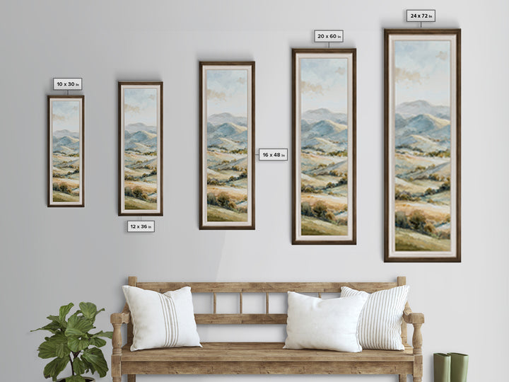 Sunlit Rolling Hills Canvas Print, Above Sofa Art, Wall Decor, Living Room Decor, Fine Art, Statement, Contemporary Art, ASA-1x3-77