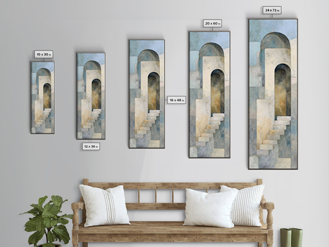 Architectural Arch Study Canvas Print, Above Sofa Art, Statement Artwork, Living Room Decor, Statement, Mid Century Modern, ASA-1x3-93