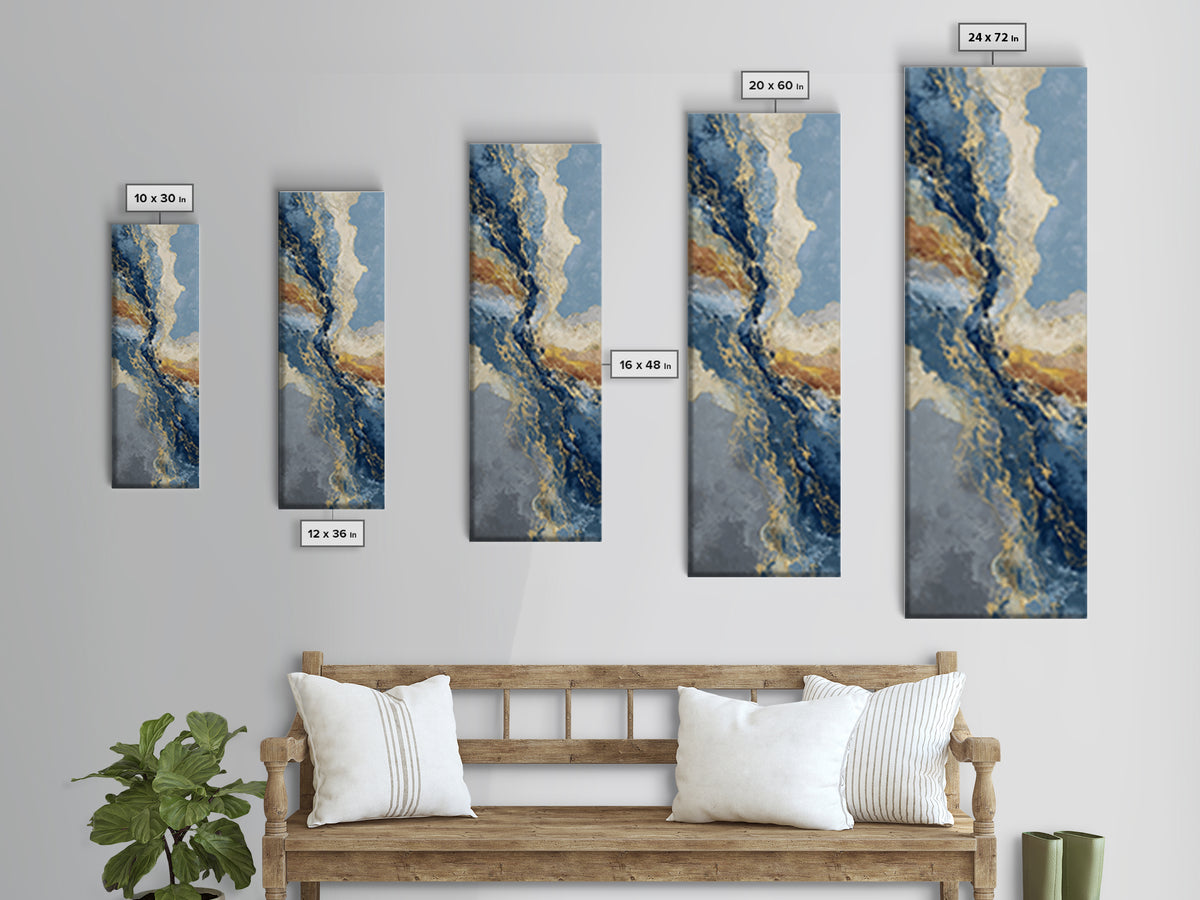 Textured Plaster Abstract Canvas Print, Above Sofa Art, Watercolor Painting, Living Room Decor, Statement, Bauhaus Print, ASA-1x3-95