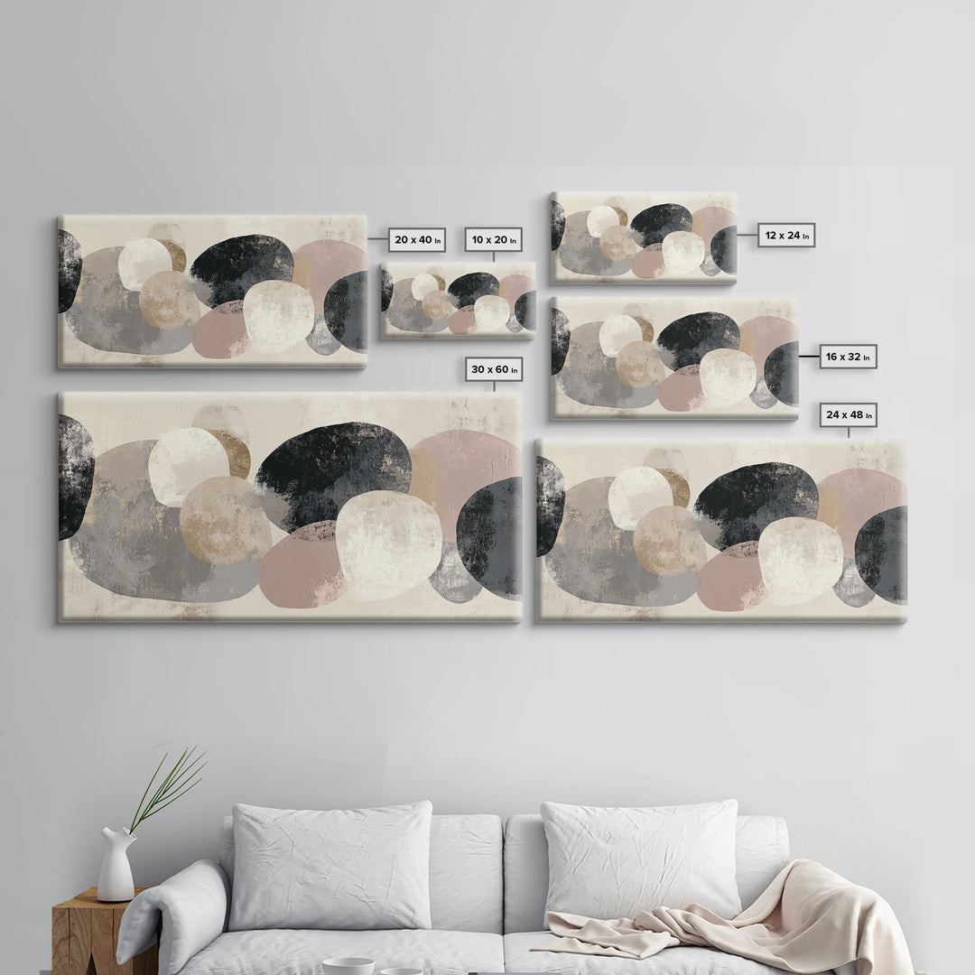 Large Modern Organic Shapes Canvas Print, Above Sofa Art, Wall Decor, Living Room Decor, Abstract Art, Statement, ASA-2x1-22
