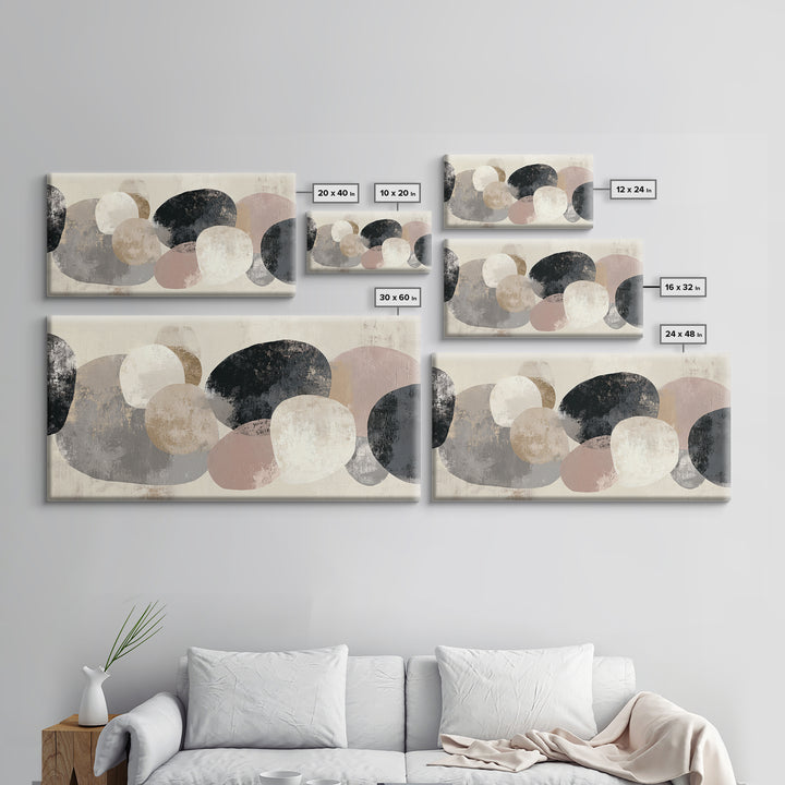 Large Modern Organic Shapes Canvas Print, Above Sofa Art, Wall Decor, Living Room Decor, Abstract Art, Statement, ASA-2x1-22