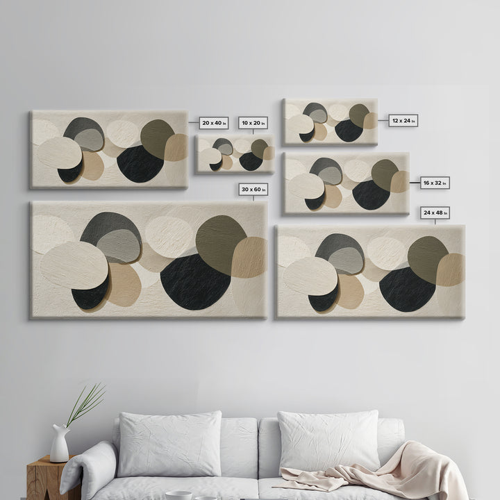 Large Modern Organic Shapes Canvas Print, Above Sofa Art, Minimalist Decor, Living Room Decor, Statement, Frame Tv Art, ASA-2x1-70